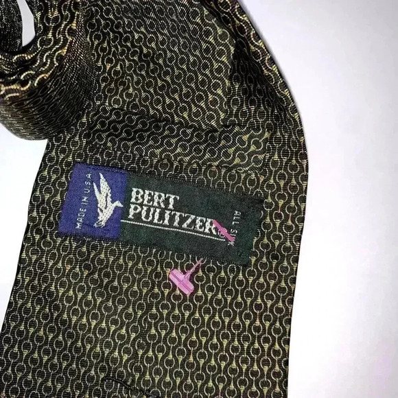 Men's Bert Pulitzer classic tie, chain pattern all silk - Picture 7 of 7
